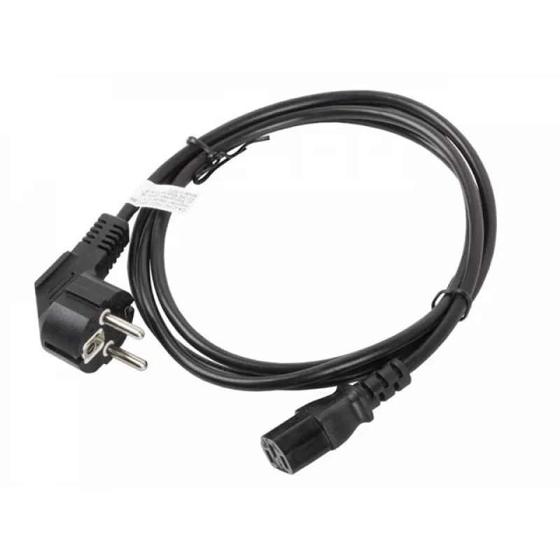 Cable de alimentación Lanberg CA-C13C-10CC-0018-BK negro 1,8 m conector hembra C13 CEE7/7 (CA-C13C-10CC-0018-BK)