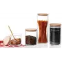 Ritzenhoff & Breker FAIA tarro de cristal para almacenamiento, 1,3 L, tapa de madera de haya, 3 uds, 815436