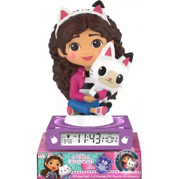 Lámpara de noche Kids Euroswan GD00095 con despertador — lámpara LED 3D para niños