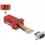 DeLOCK D-Sub 9 pines macho a RJ45 hembra kit de montaje rojo VGA a RJ45