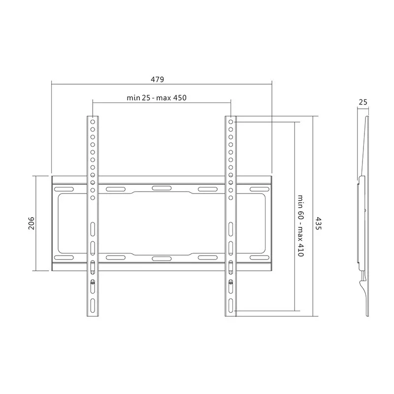Soporte de pared para TV, fijo, 32-55