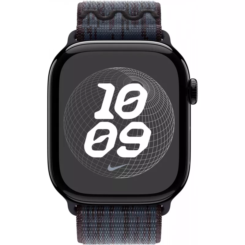 Correa Apple 46mm negro/azul Nike Sport Loop smartwatch