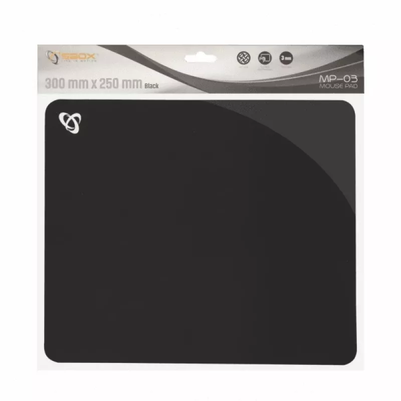 Alfombrilla de ratón con gel Sbox MP-03B negra