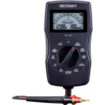 VOLTCRAFT Comprobador de baterías BT-501 rango de medición (comprobador de baterías) 1,2 V, 1,5 V, 3 V, 6 V, 3,7 V, 9 V, 12 V pila, pila (BT-501)