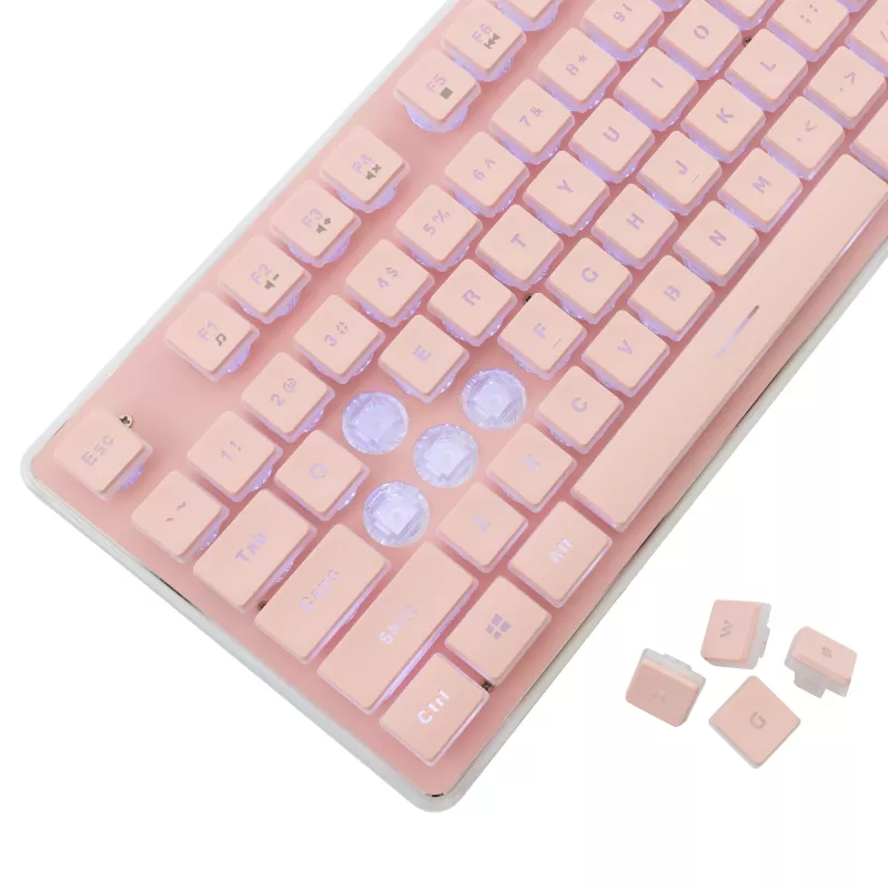Teclado gaming White Shark GK-003441 Tachi, rosa, distribución US