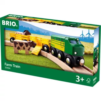 Tren Ravensburger BRIO Farm Train 33404 – temática granja, multicolor, para edad 0,3–99