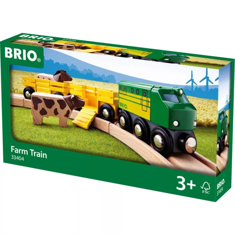 Tren Ravensburger BRIO Farm Train 33404 – temática granja, multicolor, para edad 0,3–99