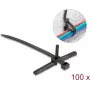 Brida para cables DELOCK 18914, 150 x 7 mm, negra, pack de 100