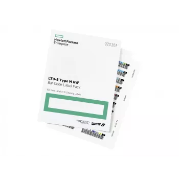 Hewlett Packard Enterprise HPE LTO-8 Ultrium RW Bar Code Label Pack - etiquetas de código de barras (Q2015A)