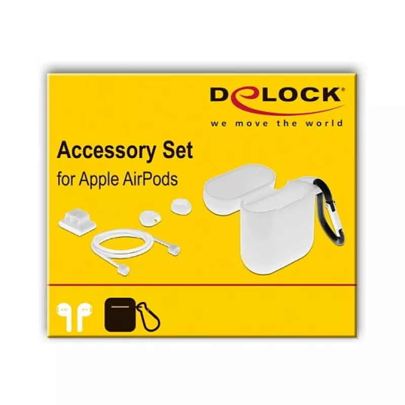 Funda DeLOCK Apple AirPods set de accesorios blanco