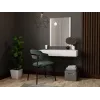 Tocador con espejo cama meble PAFOS 80×41,6×100 cm, blanco mate, marco de MDF, 1 cajón