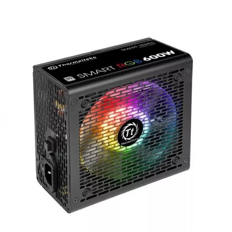 Thermaltake SMART RGB PS-SPR-0600NHSAWE-1 - Fuente de alimentación (interna) - ATX12V 2.3 - 80 PLUS - AC 230 V - 600 Watt - PFC activo - negro