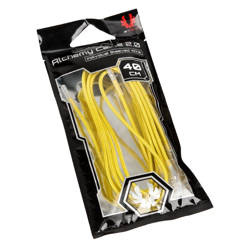 BitFenix Alchemy 2.0 BFX-ALC-40CMLY-RP juego de cables para fuente de alimentación, 5x 0,4 m, amarillo