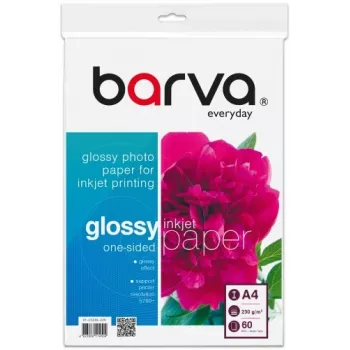 Papel fotográfico Barva (IP-CE230-229) Everyday Glossy 230 g/m², A4, 60 hojas