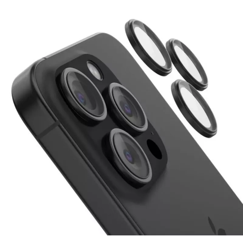 Protector de lente de cámara de vidrio templado Belkin para iPhone 15 Pro / 15 Pro Max OVA180HQBK