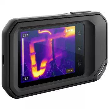 Cámara termográfica FLIR C3-X negra 1800 mAh óxido de vanadio matrices de plano focal no refrigeradas pantalla integrada 128 x 96 píxeles LCD 640 x 480 píxeles