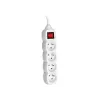 PowerWatch 3 m (4 tomas) blanco con interruptor