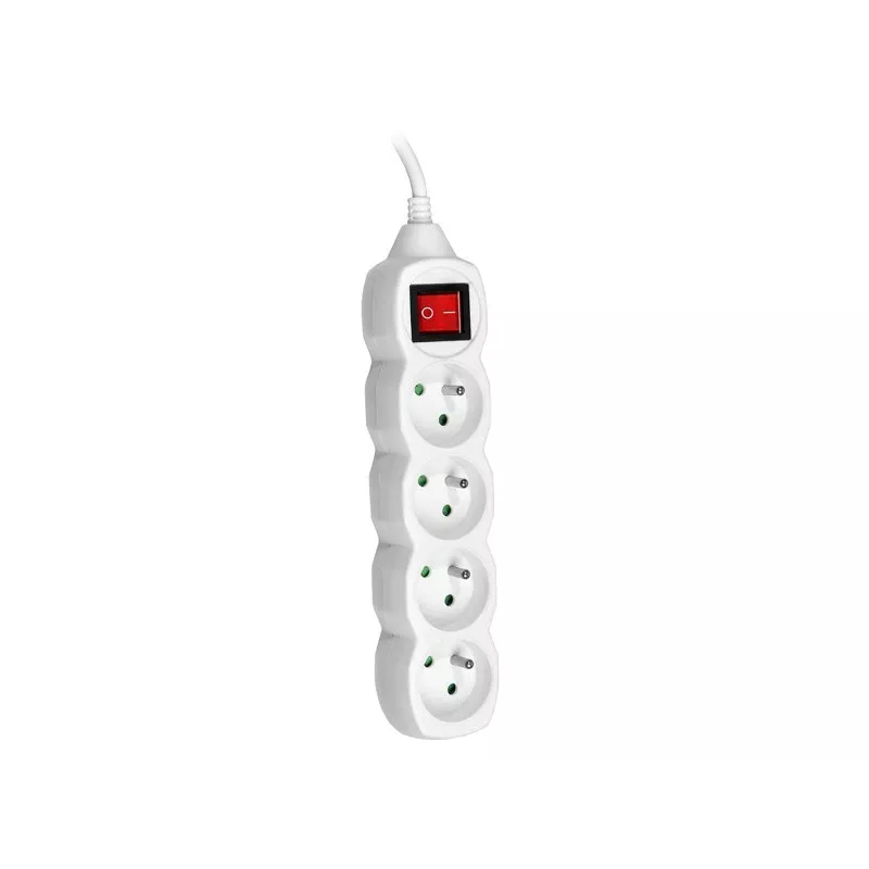 PowerWatch 3 m (4 tomas) blanco con interruptor