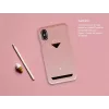 Funda trasera VixFox para iPhone XSMAX con compartimento para tarjetas, rosa
