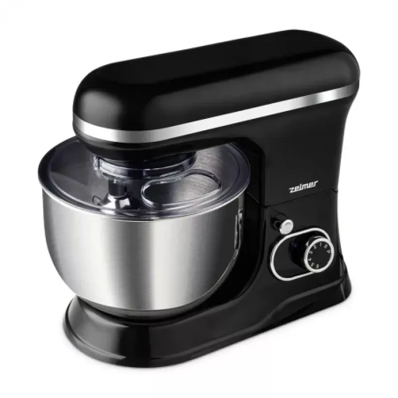 Amasadora planetaria Zelmer ZKR1355 - 1200 W, bol de 5 L, negra