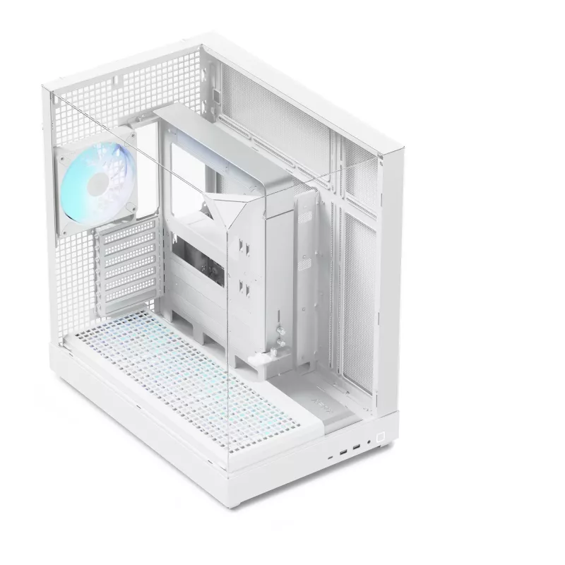 Caja de torre APNX V2 — blanca, paneles de cristal templado x3