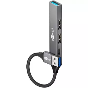 Hub USB Goobay Slim de 4 puertos, USB-A a USB-C™/USB-A, USB 3.2 (74458)