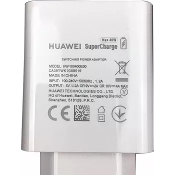 Huawei - HW-100400E00 SuperCharging-Adapter - 2A - Blanco - Cargador USB (HW-100400E00)