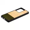 Funda para móvil Man and Wood Galaxy S20 Ultra bambú negro — parte trasera protectora, inserto de bambú natural