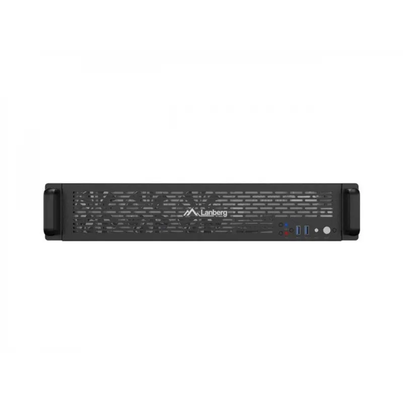 Caja rack Lanberg SC01-5202-12B 2U negra 3 ventiladores HDD+SSD