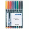 Rotulador permanente Staedtler 317 WP8 negro azul marrón verde naranja rojo violeta amarillo 8 uds.