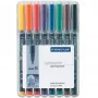 Rotulador permanente Staedtler 317 WP8 negro azul marrón verde naranja rojo violeta amarillo 8 uds.