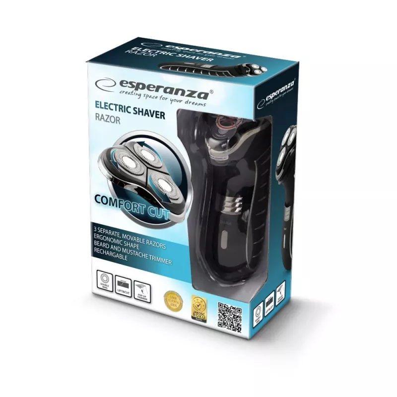 Esperanza EBG002K Afeitadora eléctrica para hombre Negra