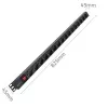 Qoltec regleta PDU de aluminio para RACK | 16A | 16 x Schuko | vertical | 1,8 m