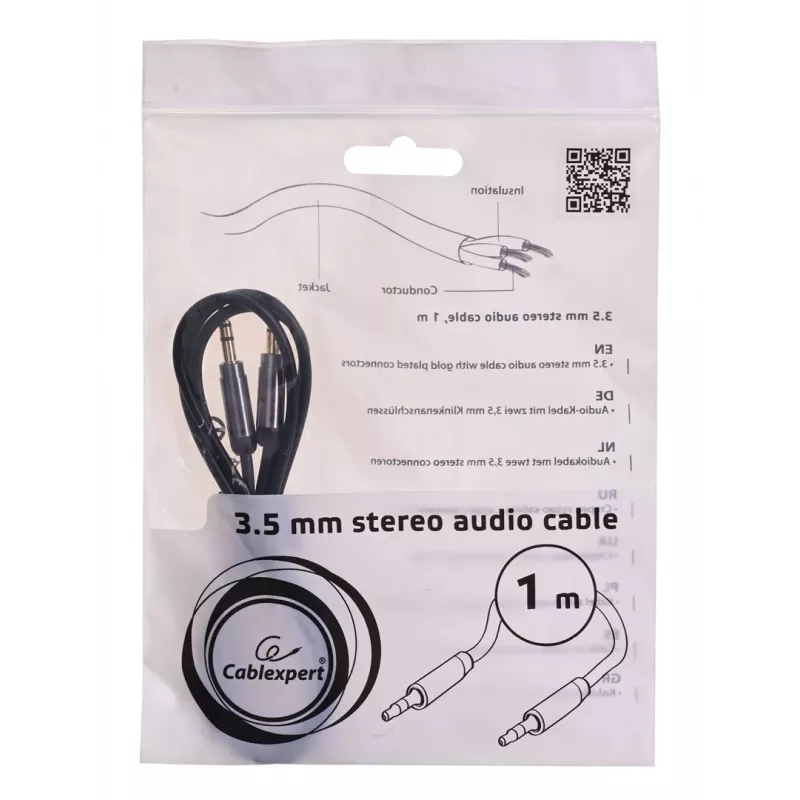 Gembird CCAP-444-1M Cable de audio 3,5 mm negro (CCAP-444-1M)