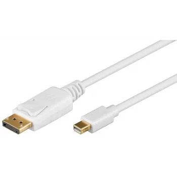 Wentronic Goobay Cable adaptador DisplayPort a mini DisplayPort 1.2, Blanco, 2 m - Conector macho Mini DisplayPort > Conector macho DisplayPort (52859)