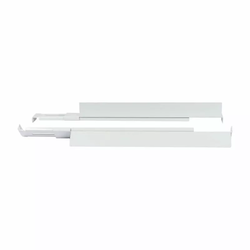 Guía de perfil en L de montaje ALLNET longitud ajustable 502–849 mm gris claro, par