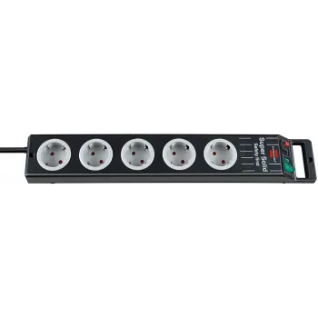 Alargador de corriente Brennenstuhl 1153380115 2,5 m 5 tomas AC Negro Gris