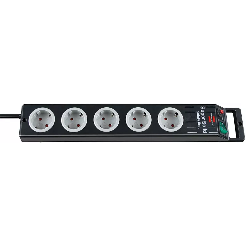 Alargador de corriente Brennenstuhl 1153380115 2,5 m 5 tomas AC Negro Gris