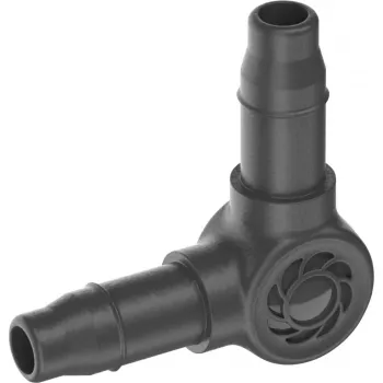 Conector Gardena en L sistema de riego por goteo plástico