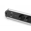 Digitus Regleta de enchufes de oficina de 6 tomas con 3 puertos USB cable de 1,5 m