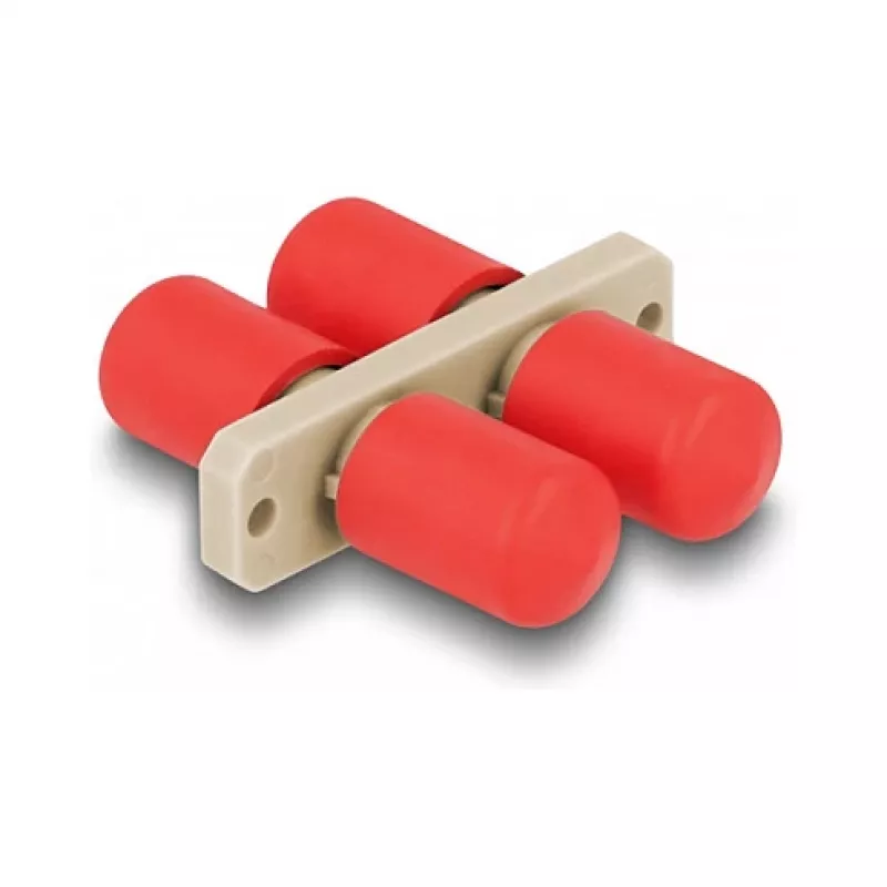 DeLOCK acoplador de fibra óptica ST dúplex conector hembra a conector hembra ST dúplex beige