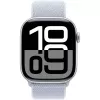 APPLE Watch Series 10 GPS 46 mm caja de aluminio plata con correa Sport Loop Blue Cloud