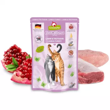 GRANATAPET DeliCATessen Cordero y pavo - comida húmeda para gatos - 85 g