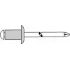 Remache ciego GESIPA 6300944, cuerpo de aluminio vástago de acero, 5×12 mm, para placas de 6–8 mm, cabeza plana