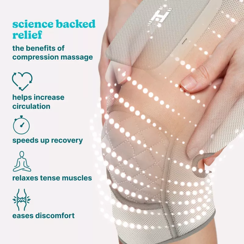 Rodillera ajustable HoMedics SR-CMK10H — termoterapia para el dolor de rodilla, ajuste regulable