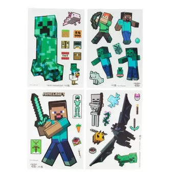 Pegatinas para ventana Paladone Minecraft PP13105MCF – pegatinas decorativas reutilizables para ventanas y superficies lisas