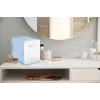 Mini nevera con espejo de maquillaje LED Elle 4 L azul — nevera personal para cosméticos