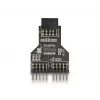 DeLOCK 60045 adaptador de cable de 9 pines USB 2.0 2 x cabecera de 9 pines negro