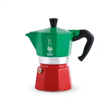 Cafetera moka Bialetti La Mokina 0005650 — cafetera de aluminio para fogones en Verde/Rojo/Plata
