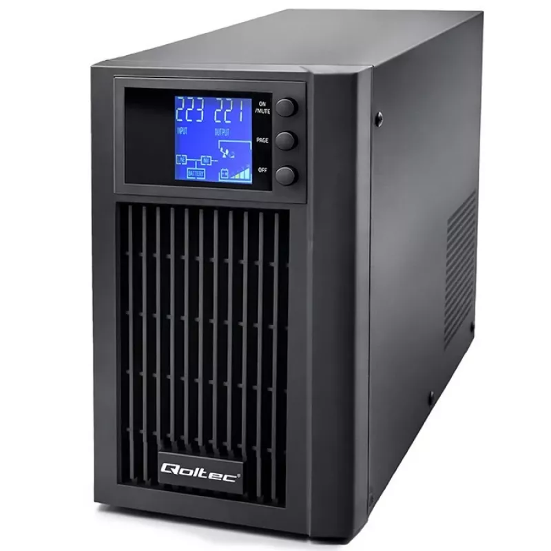 SAI QOLTEC onda senoidal pura 3kVA 2400W con AVR y pantalla LCD